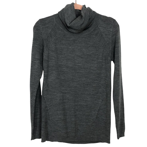 Lululemon Grey Sweat and Sasavana Merino Wool Ribbed Turtleneck Sweater- Size 4