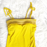 Draper James x Lands' End Yellow Smocked Padded One Piece- Size 12 (sold out online)