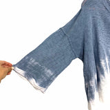 By Together Blue Tie-Dye Cropped Long Sleeve Top NWT- Size M