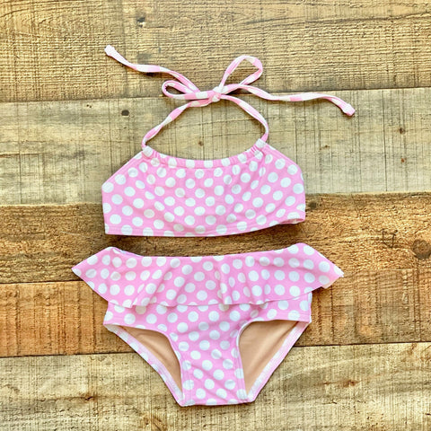 Toobydoo Swim Pink and White Polka Dot Bikini Set- Size 12-18M