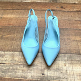 ASOS Blue Slingback Ball Heel Sandals- Size 6 (fit like an 8)