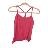 Lululemon Pink Built in Bra Front Knot Tank- Size ~S (see notes)