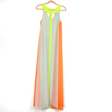 Hopes Neon Striped Halter Maxi Dress- Size S