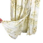 Abercrombie & Fitch White Yellow Floral Smocked Bodice Front Slit Dress- Size XL (sold out online)