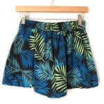 Charlotte Russe Palm Print Elastic Waist Shorts- Size XS