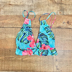 Sporlike Blue Floral Tie Piece Ruffle Bikini Set NWT- Size XL