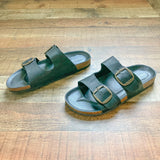 Maurices Black Double Strap Slip On Sandals- Size 10 (Brand new condition!)