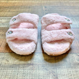 Steve Madden Pink Faux Fur Indoor/Outdoor Slippers- Size 10