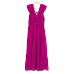 WAYF Magenta Ruffle V-Neck Back Tie Dress- Size XL (sold out online)