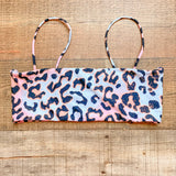 Buddy Love Pink/Blue Animal Print Bikini Top NWT- Size M (we have matching bottoms)