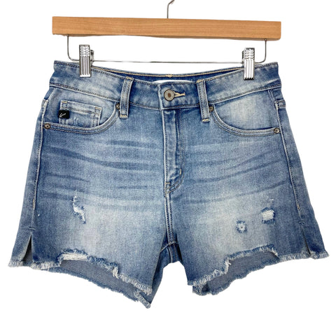 KanCan Distressed Light Wash Jean Shorts- Size M