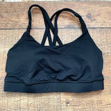 Lululemon Black Energy Criss Cross Padded Sports Bra- Size 4