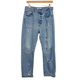 Forever21 Light Wash Distressed Jeans- Size 29 (Inseam 26")