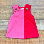 The Beaufort Bonnet Company Red/Pink Corduroy Jumper Dress- Size 12-18M