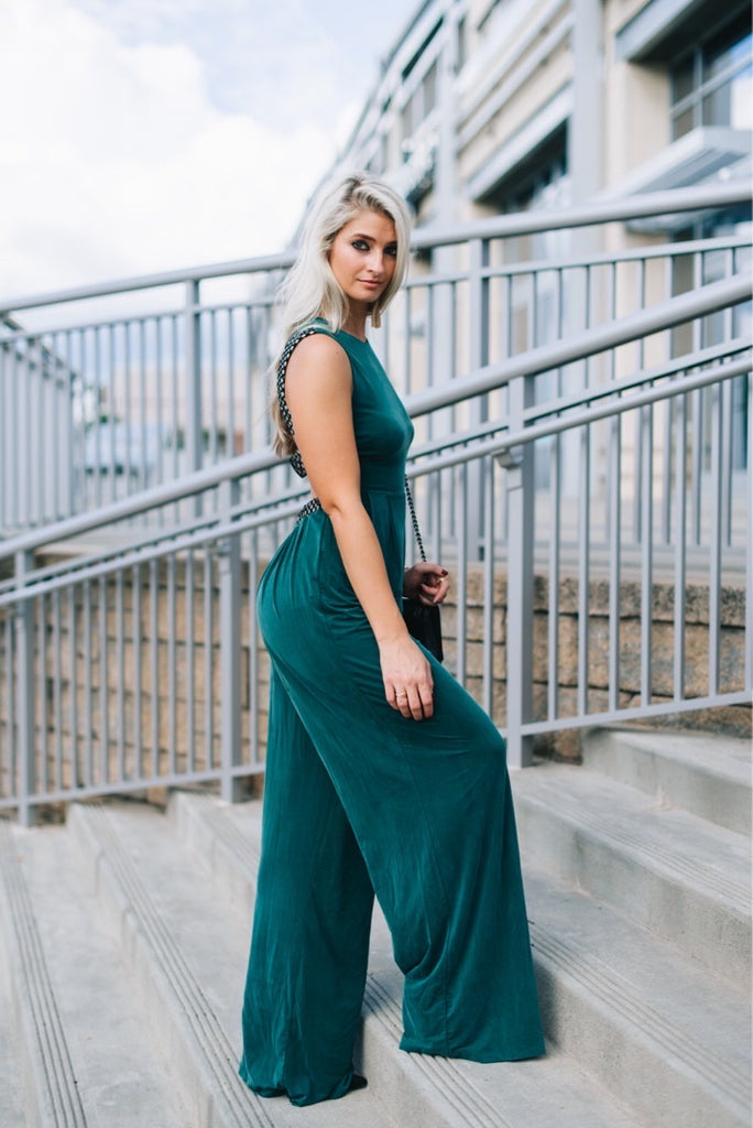 Kendall + Kylie Green Exposed Back Jumpsuit- Size S (see notes) – The Saved  Collection