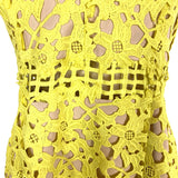 Lovers + Friends Neon Yellow Lace Waist Cutout Dress- Size L (sold out online)