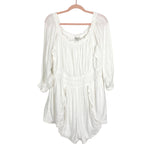 American Eagle White Lined Romper- Size XL (sold out online)