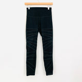 Lululemon Black Snakeskin Pants with Mesh Cutouts- Size ~4 (Inseam 25”)