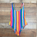 Show Me Your Mumu Mermaid Color Striped Low Back One Piece- Size M (sold out online)