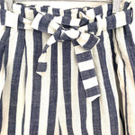 Fashion on Earth Striped Belted Paperbag Waist- Size S