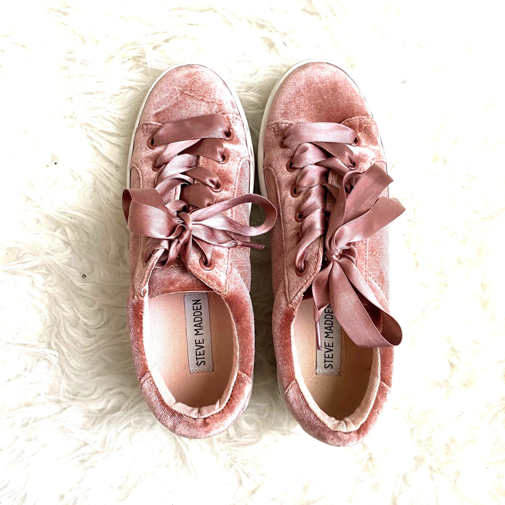 Steve madden discount pink velvet sneakers