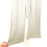 Goodnight Macaroon Heathered Grey Cropped Hoodie and Lounge Pants- Size L (sold as a set)
