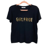 Mango Basics Black and Gold Girl Pride Tee- Size M