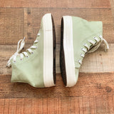 Princess Polly Olive High Top Sneakers- Size 7 (LIKE NEW)