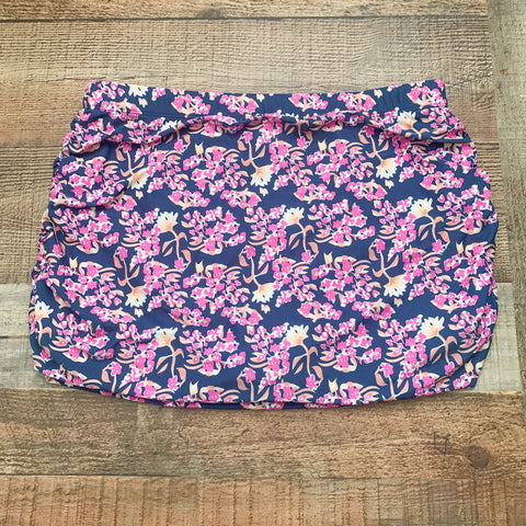 Meet.Curve Navy Blue Floral Print Swim Skirt- Size XL (We Have Matching Top!)