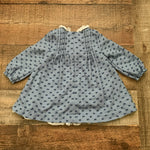 Mayoral Chambray Swiss Dot Detail Dress- Size 2-4M