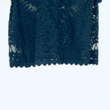 Express Navy Embroidered Lace Top- Size XS