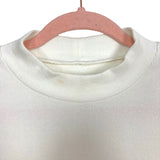 Abercrombie & Fitch Ivory Ribbed Knit Mock Neck Top- Size XL (see notes)