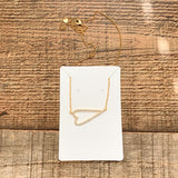 The Styled Collection Pave Amour Heart Necklace