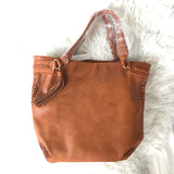 Sole Society Large Camel Braided Shoulder Tote NWT