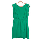 H&M Green Wrap Bottom with Ruched Shoulder Detail and Keyhole Back Dress- Size 12