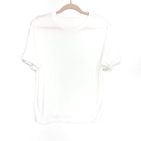 A New Day White Cuffed Sleeve Tee- Size M