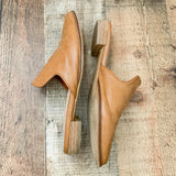 Mi.im Camel Leather Slip On Mule With Silver Studs  - Size 7.5 (See Notes)