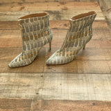 J.Reneé Taupe Gold Multi Pinerola Bootie- Size 7