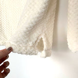 No Brand White Fleece Quarter Zip Pullover- Size S