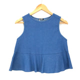 Clayton Chambray Peplum Tank- Size S