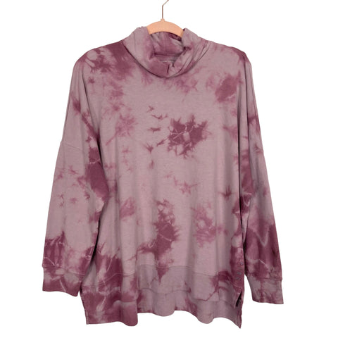 Pink by Victoria's Secret Purple/Mauve Tye-Dye Turtleneck Sweatshirt- Size S