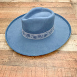 Olive & Pique Airy Blue Style Lottery Wool Fedora NWT