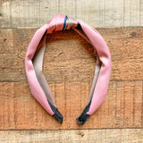 No Brand Mocha/Pink Top Knot Headband