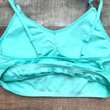 No Brand Mint Green Padded Perforated Back Bra- Size ~L/XL (See Notes)