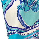 Lilly Pulitzer Blues/Green Embroidered Beaded Tassel Hem Cover Up Dress- Size L/XL (see notes)