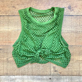 Robin Piccone Green Mesh Bikini Top- Size XS (we have matching bottoms, sold out online)