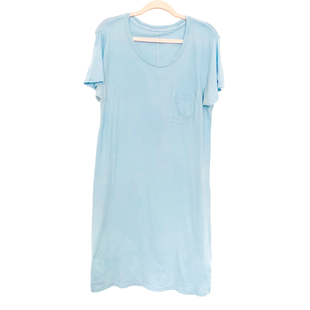 J Crew Garment Dyed Blue T Shirt Dress- Size L (See Notes) – The Saved Collection J Crew Garment Dyed Blue T Shirt Dress- Size L (See Notes) – The Saved Collection