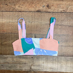 Forever 21 Pastel Leaf Print Padded Bikini Top- Size M (sold out online, we have matching bottoms)