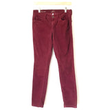 LOFT Burgundy Corduroy Modern Skinny Pants- Size 26/2 (Inseam 29.5")