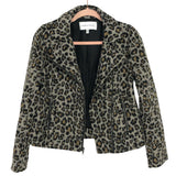 Cupcakes and Cashmere Animal Print Moto Jacket- Size S